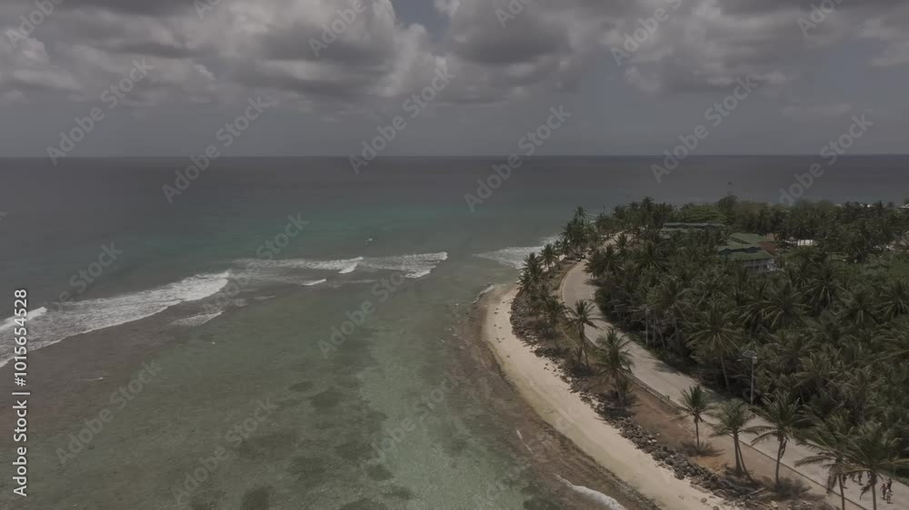 Aerial video over the coastline of San Andres Island Colombia Aerial video over the coastline of San Andres Island Colombia