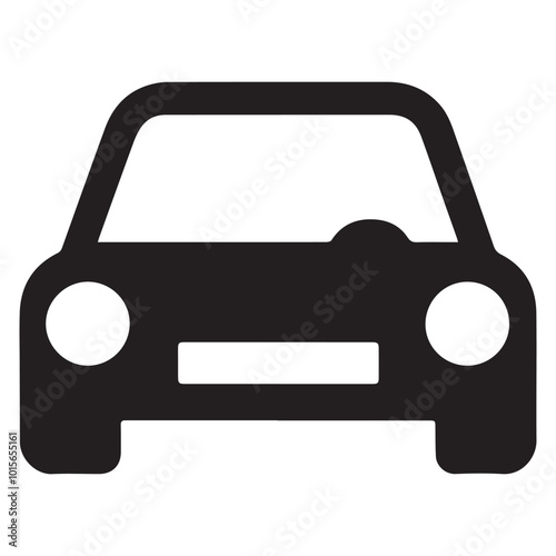 Car outline silhouette vector art illustration.