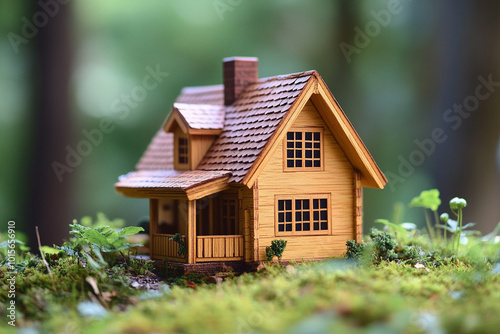 Miniature wooden house, real estate ideas