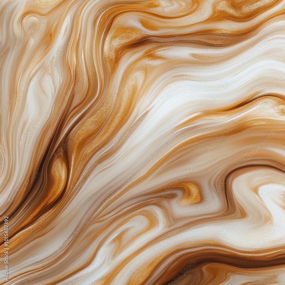 Elegant Abstract Art in Shades of Brown and Gold