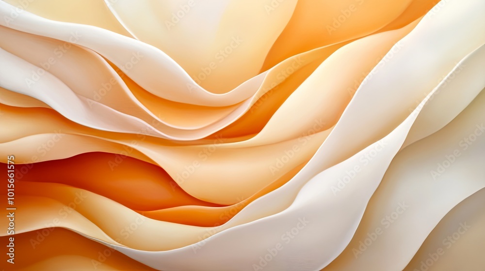 Soft Waves of Cream and Peach Abstract Art Soft Waves of Cream and Peach Abstract Art