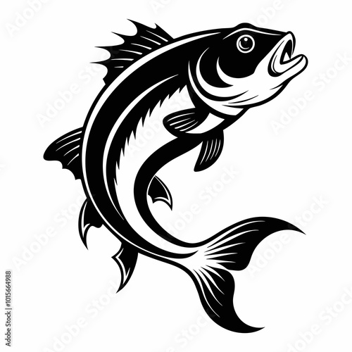 black and white fish