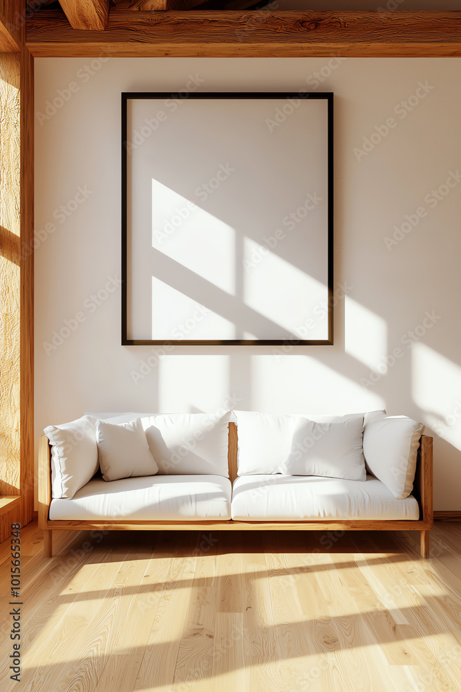 Bright and minimal living room featuring a cozy white sofa under natural light, ideal for modern home decor concepts. Bright and minimal living room featuring a cozy white sofa under natural light, ideal for modern home decor concepts.