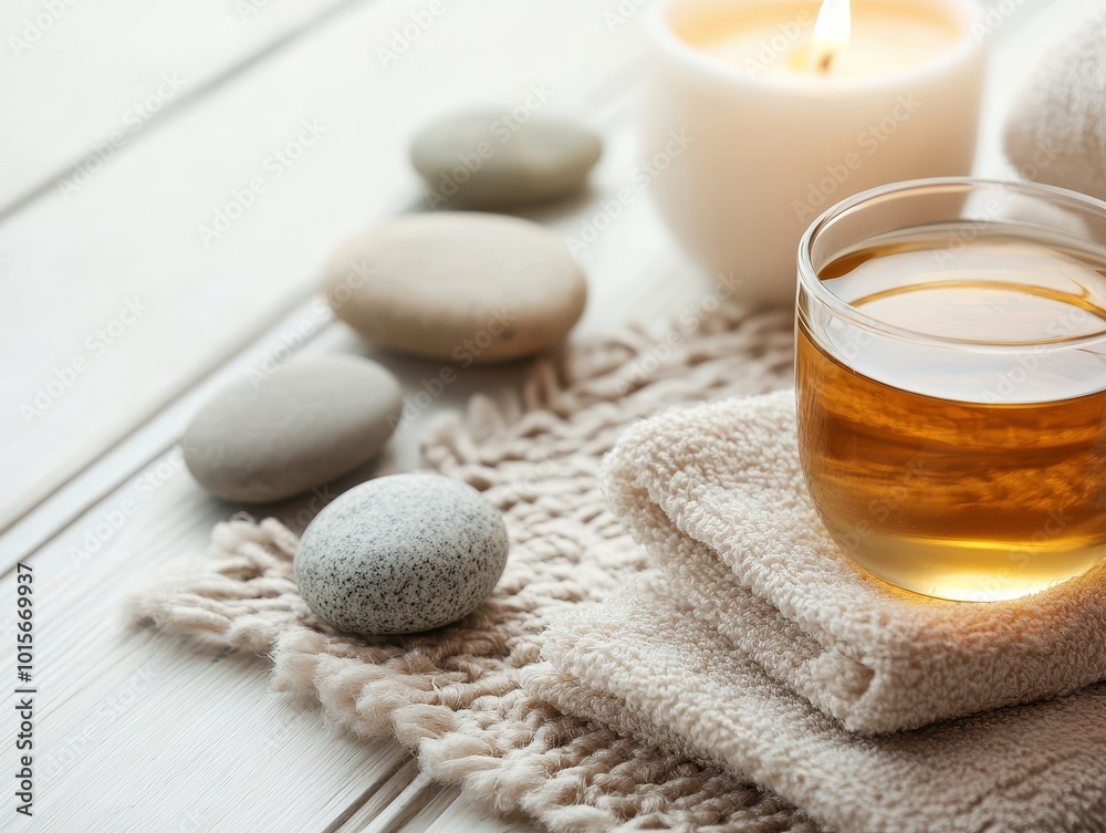 Tranquil Spa Scene with Rooibos Tea Extract Tranquil Spa Scene with Rooibos Tea Extract