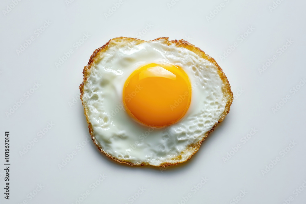 Egg on toast: A sunny-side-up egg sits atop a perfectly toasted slice of bread, sprinkled with black pepper and fresh herbs. Morning breakfast scene. Egg on toast: A sunny-side-up egg sits atop a perfectly toasted slice of bread, sprinkled with black pepper and fresh herbs. Morning breakfast scene.