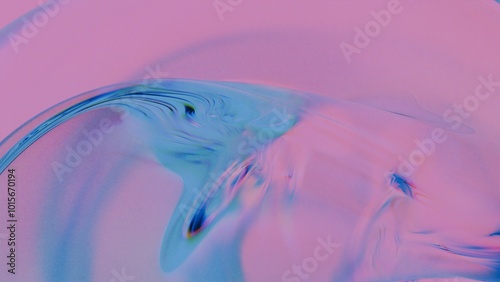 Colorful curve and curl of a crystal texture (3D Rendering)