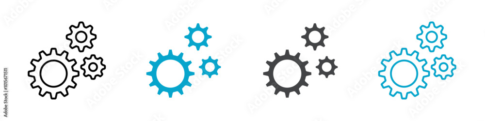 gear icon set illustration logo gear icon set illustration logo