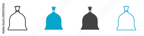 garbage bag icon set illustration logo