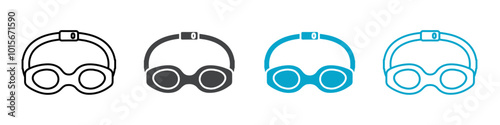 goggles icon set illustration logo