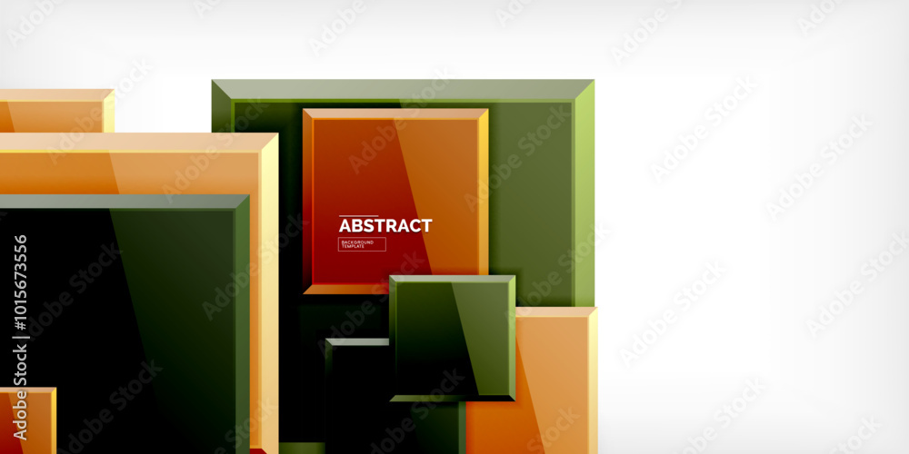 Shiny glossy metallic or plastic square design background. Vector Illustration For Wallpaper, Banner, Background, Card, Book Illustration, landing page