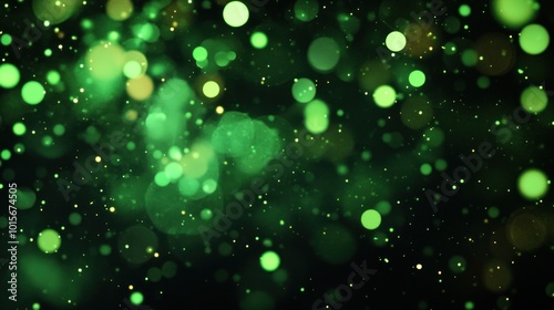 Abstract Green Bokeh Background