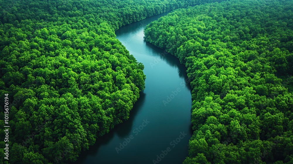 A winding river cuts through dense forests, a reminder of nature’s beauty and the need to protect it. A winding river cuts through dense forests, a reminder of nature’s beauty and the need to protect it.