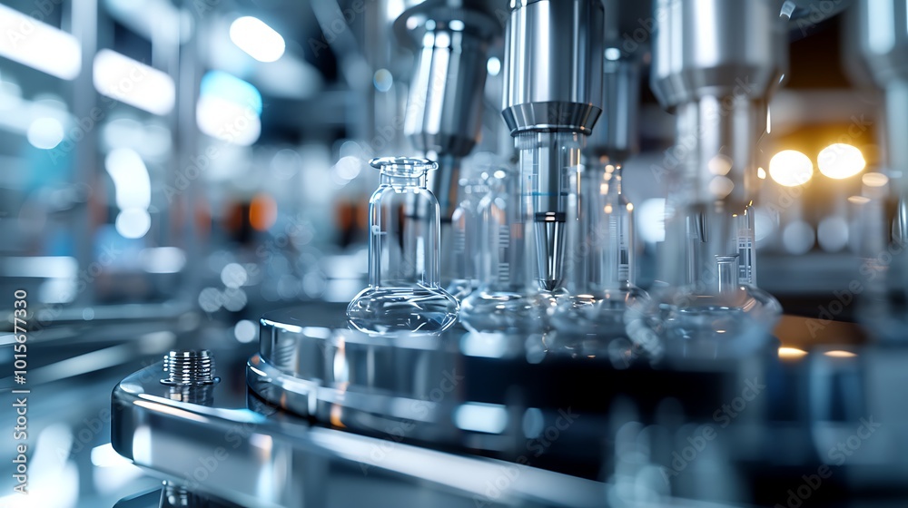 Close-up of advanced scientific tools, featuring metallic textures and sharp details, taken in a laboratory