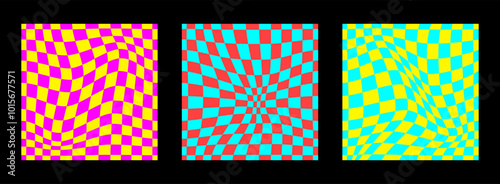 Psychedelic checkerboard pattern