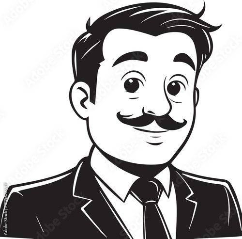 Cartoon character drawing of a manager