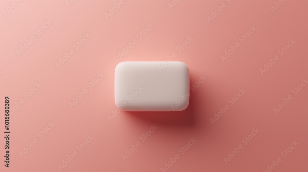 top down view, the image depicts a soap placed in the center of a a soft pink background top down view, the image depicts a soap placed in the center of a a soft pink background