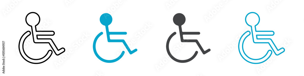 handicap icon isolated on white background handicap icon isolated on white background
