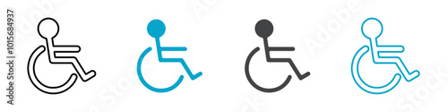 handicap icon isolated on white background