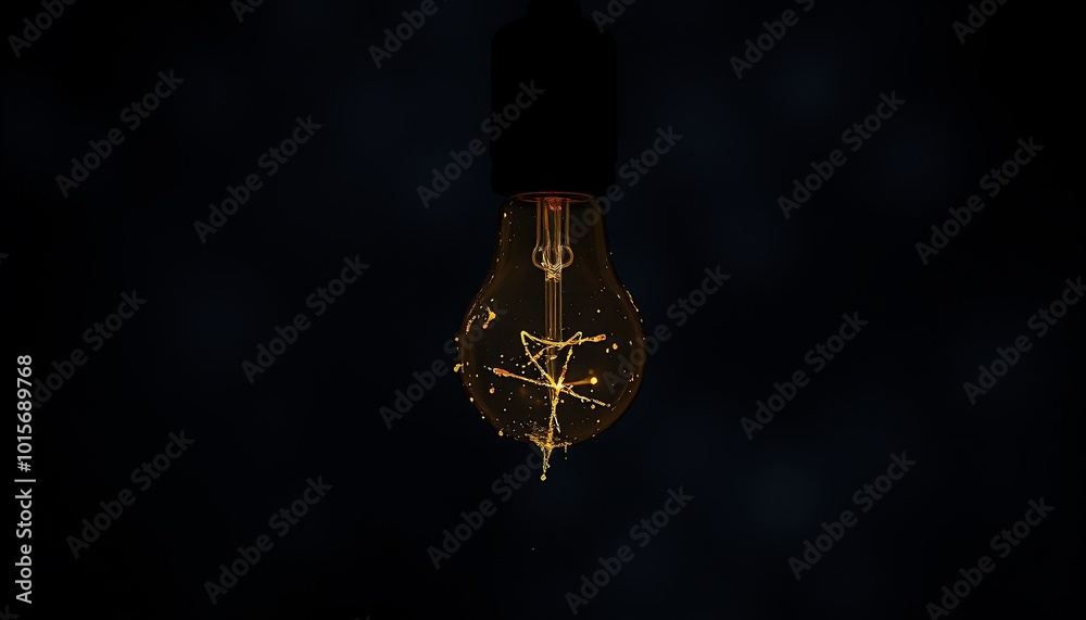 Abstract glowing flame drops in electric illumination bokeh style colorful splashes in mid air