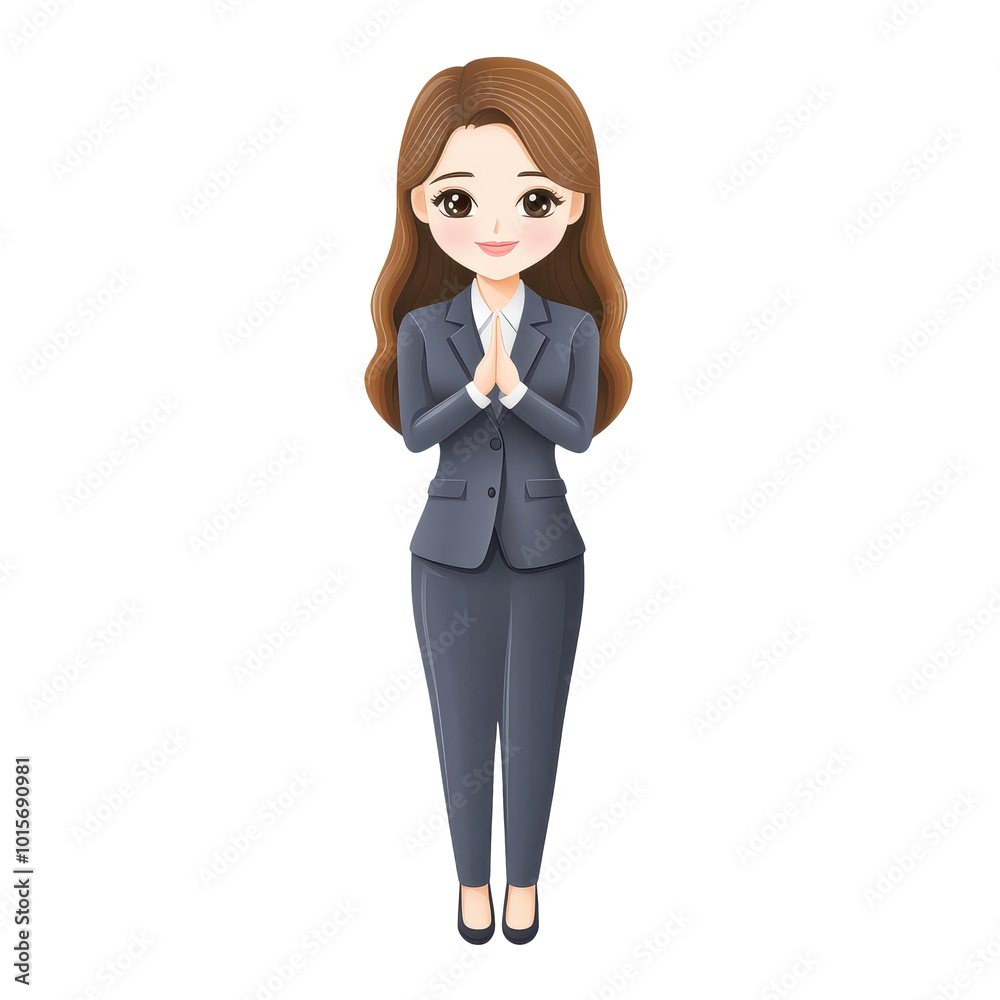 A poised Korean businesswoman stands confidently, arms crossed, showcasing her elegance in a tailored suit against a white backdrop. A poised Korean businesswoman stands confidently, arms crossed, showcasing her elegance in a tailored suit against a white backdrop.