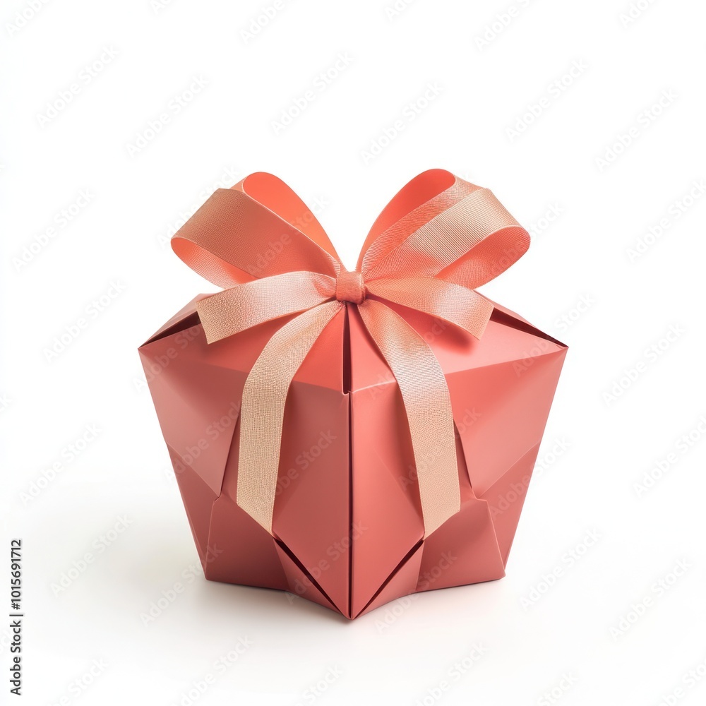 Obraz premium A one-of-a-kind, uniquely shaped gift, isolated on a clean white background, showcasing its distinct design