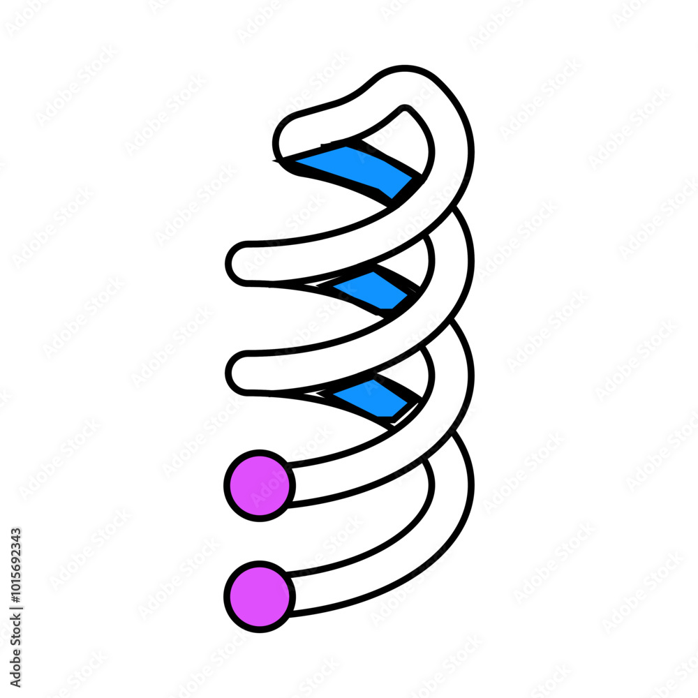 swirl hair pin line icon vector. swirl hair pin sign. isolated symbol illustration swirl hair pin line icon vector. swirl hair pin sign. isolated symbol illustration