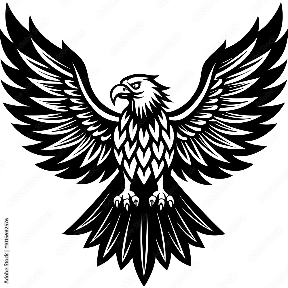 Obraz premium Best Eagle Silhouette Vector Illustration