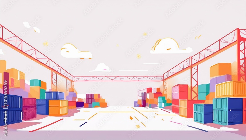 Colorful shipping containers Colorful shipping containers