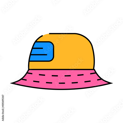 panama hat line icon vector. panama hat sign. isolated symbol illustration