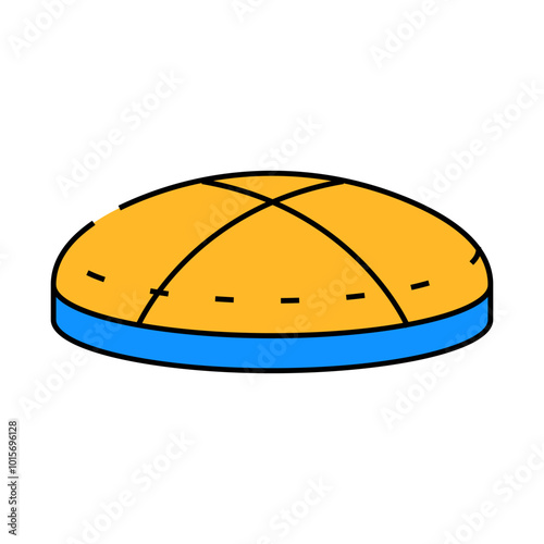 yermolka hat line icon vector. yermolka hat sign. isolated symbol illustration