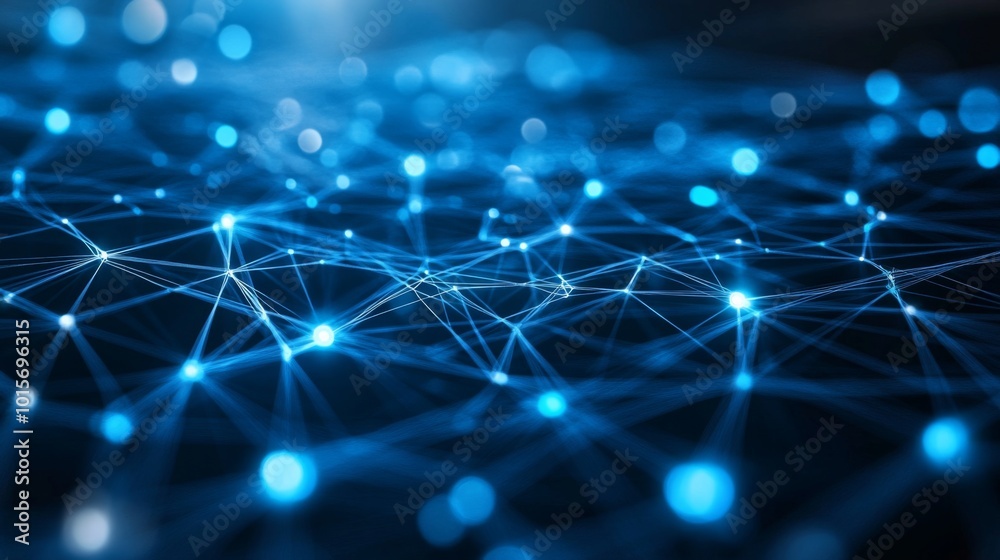 Abstract Network of Interconnected Glowing Points Abstract Network of Interconnected Glowing Points