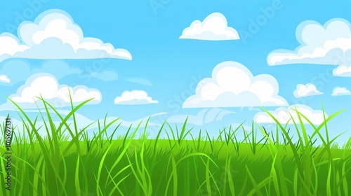 Grassland and Green Grass Background - a serene and natural visual. The grassland with lush green grass creates a peaceful and captivating scene