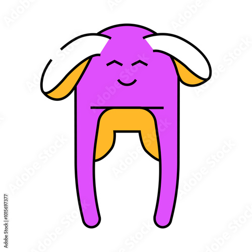 kids hat line icon vector. kids hat sign. isolated symbol illustration