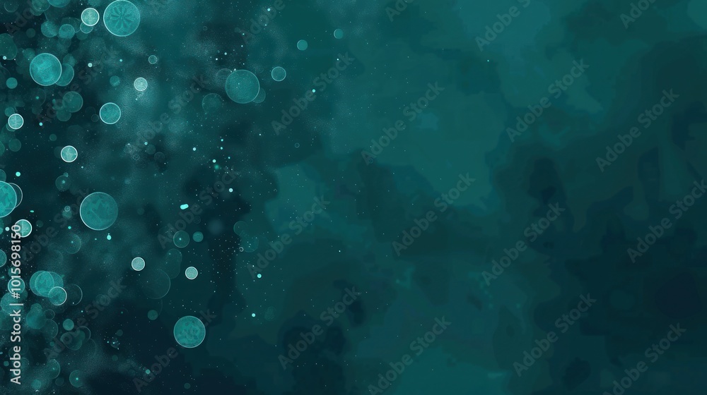 Fototapeta premium Abstract Teal Background with Bokeh