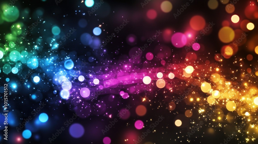 Abstract Bokeh Background with Rainbow Colors Abstract Bokeh Background with Rainbow Colors