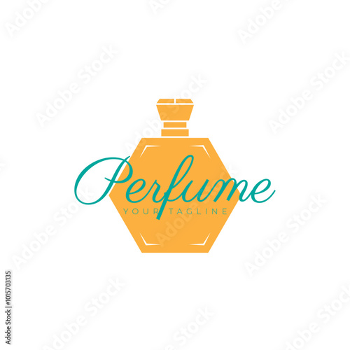 perfume logo  elegant  vintage  fragrance perfume bottle  vector symbol minimalist design