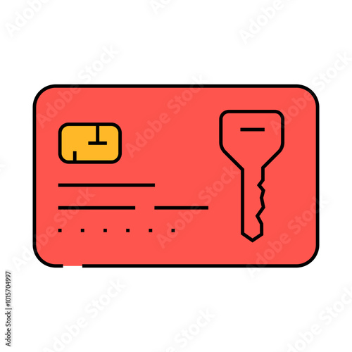 map key line icon vector. map key sign. isolated symbol illustration