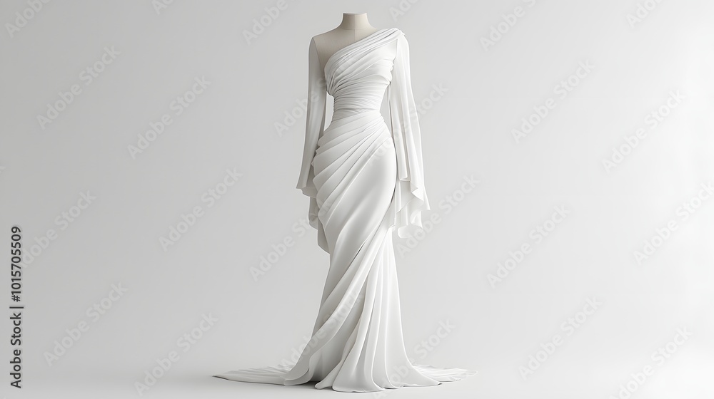 62. A sophisticated outfit for a formal event with elegant draping 62. A sophisticated outfit for a formal event with elegant draping