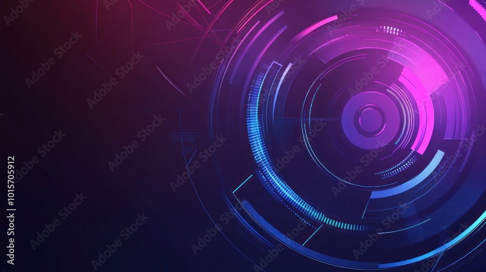 Abstract Technology Background with Neon Colors Abstract Technology Background with Neon Colors