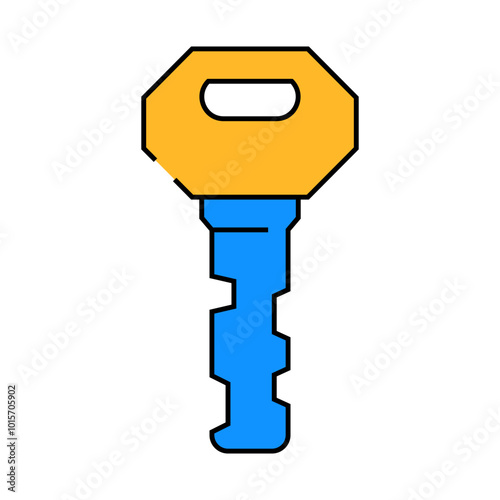 vintage key line icon vector. vintage key sign. isolated symbol illustration