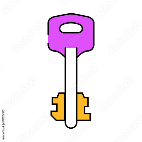 old key line icon vector. old key sign. isolated symbol illustration