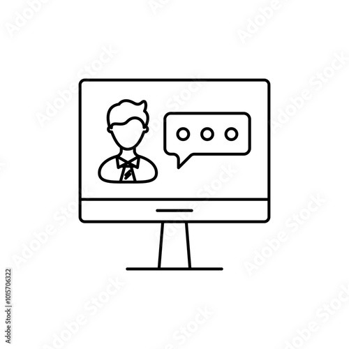 Connected consultation icon, Consultation Icons