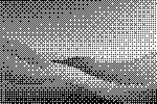 vintage retro bitmap background, Vintage Poster with Halftone Texture and Pixelated Grain, Vintage Halftone Poster with Dot Gradient and Grunge Noise