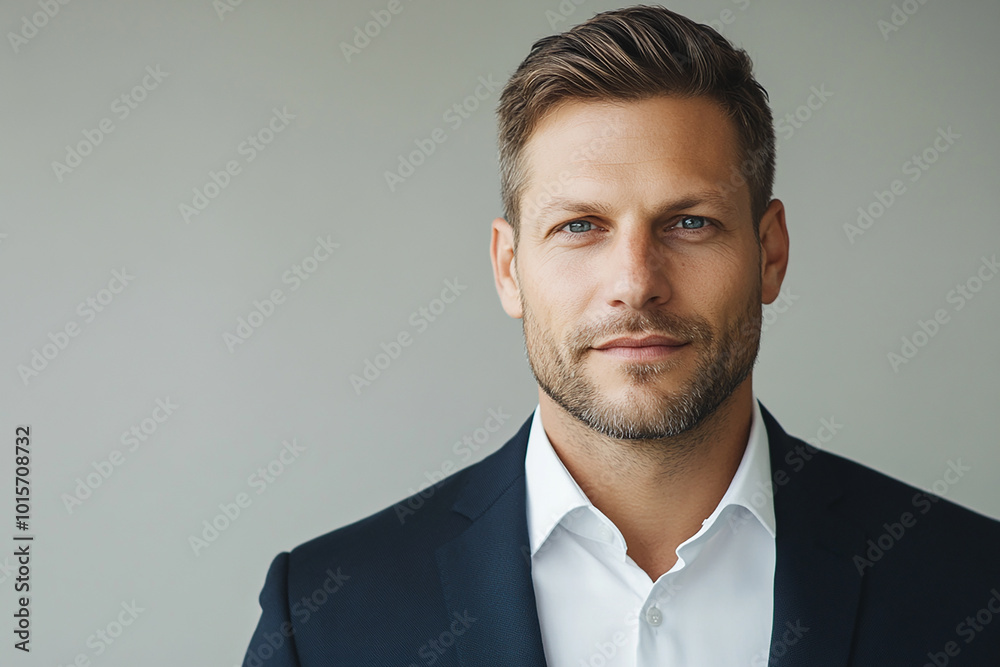 Man in a suit on a white background Man in a suit on a white background