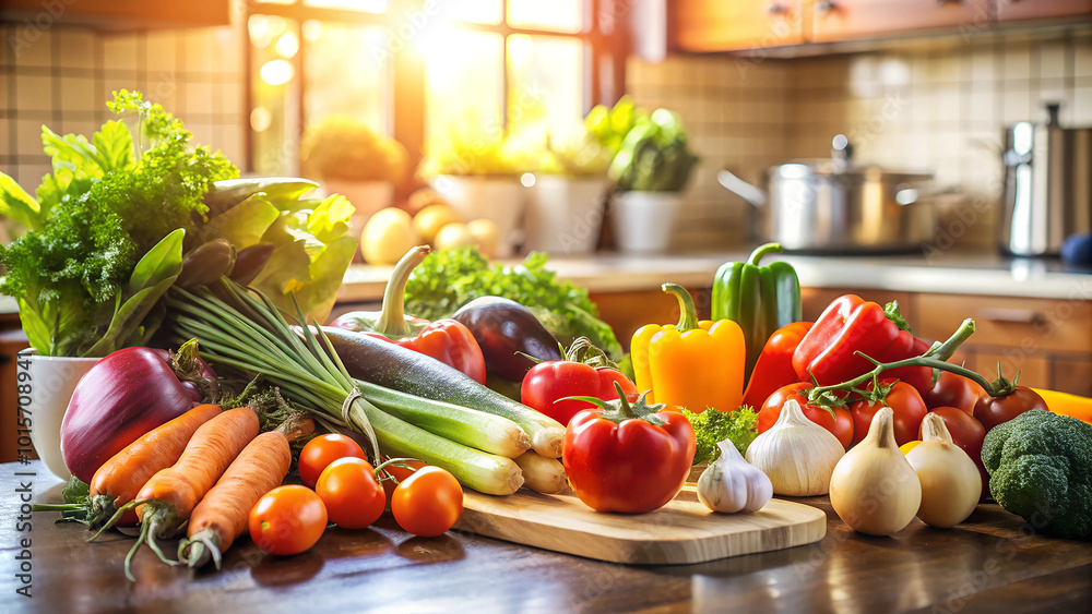 vegetables on the kitchen table vegetables on the kitchen table