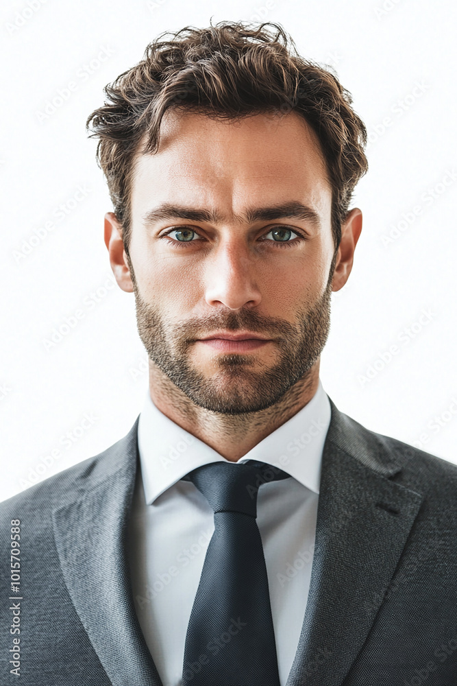 Man in a suit on a white background Man in a suit on a white background