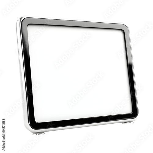 Blank digital display frame, modern design, suitable for advertisements or showcasing content.