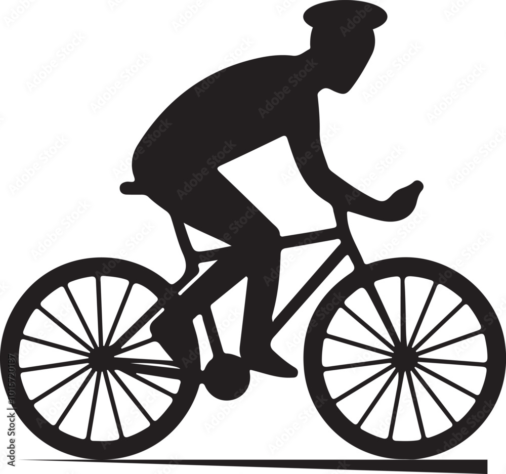 Fototapeta premium Cyclying. silhouette, vector, illustration, image.