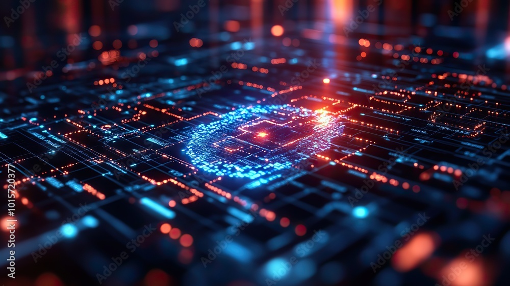 A medicine and technology concept, highlighting the fusion of healthcare practices with digital advancements. A medicine and technology concept, highlighting the fusion of healthcare practices with digital advancements.