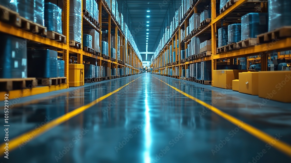 Fototapeta premium A modern factory utilizing advanced technology to control machinery, highlighting innovation and efficiency.